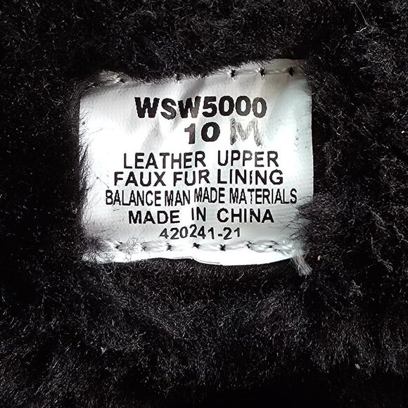 Sperry Women's Top Sider Elayna Duck Black Leather Faux Fur Boots Size 10 - Picture 7 of 8